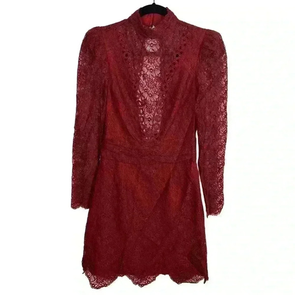 SAYLOR Celia Dress in Russet - Picture 1 of 3